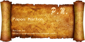 Papos Márton névjegykártya